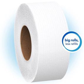 img 1 attached to 🧻 Scott Essential Jumbo Roll JR. Commercial Toilet Paper (67805), 100% Recycled Fiber, 2-PLY, White, 12 Rolls/Case, 1000' / Roll: High-Quality Eco-Friendly Toilet Paper Solution for Commercial Use