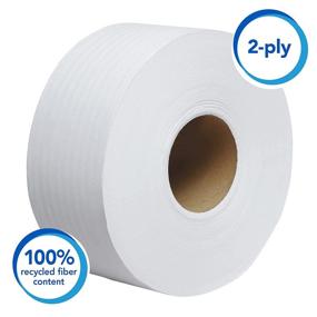 img 2 attached to 🧻 Scott Essential Jumbo Roll JR. Commercial Toilet Paper (67805), 100% Recycled Fiber, 2-PLY, White, 12 Rolls/Case, 1000' / Roll: High-Quality Eco-Friendly Toilet Paper Solution for Commercial Use