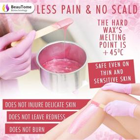 img 1 attached to 🌸 BeauTome Hard Wax Beans: Fast and Gentle Coarse Hair Removal, 92% Effectiveness, No Pain or Skin Burn, Non-Strip, Allergen-Free, for Arms, Legs, Back, Chest (Pink-300g)