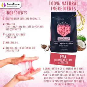 img 3 attached to 🌸 BeauTome Hard Wax Beans: Fast and Gentle Coarse Hair Removal, 92% Effectiveness, No Pain or Skin Burn, Non-Strip, Allergen-Free, for Arms, Legs, Back, Chest (Pink-300g)