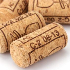 img 2 attached to 🍷 Tebery #8 Natural Wine Corks Premium Straight Cork Stopper 7/8" x 1 3/4", Ideal for Bottled Wine - Pack of 100