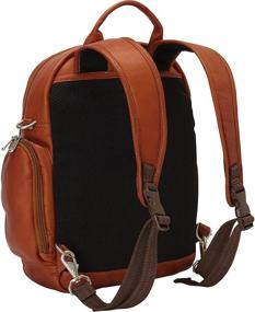 img 1 attached to Piel Leather Backpack Shoulder Chocolate