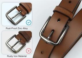 img 2 attached to 👔 Chaoren Leather Ratchet Belt: Exceptional Comfort & Adjustable Fit for Men's Accessories