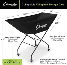 img 2 attached to 🏐 Premium Volleyball Cart with Wheels: Champion Sports Volleyball Equipment and Accessories