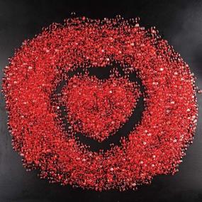 img 1 attached to 💎 PMLAND Acrylic Flat Marbles: 3500+ Pcs 6mm Diameter – Versatile Vase Fillers, Wedding Decor, Crafts – Red