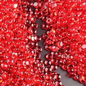 img 4 attached to 💎 PMLAND Acrylic Flat Marbles: 3500+ Pcs 6mm Diameter – Versatile Vase Fillers, Wedding Decor, Crafts – Red