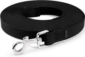 img 4 attached to Versatile Joytale Dog Leash: Waterproof PVC Leash for Yard Training, Hiking, and Swimming - Available in 15ft, 33ft, 50ft, and 66ft Lengths