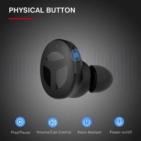 img 2 attached to 🎧 Tranya M10B Wireless Sports Earbuds with Physical Button Control, Premium Sound and Deep Bass, 32H Playtime, 4 Microphones for Calls, Bluetooth Earbuds, IPX5 Waterproof Headphones for Sports