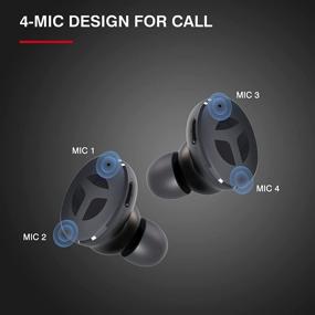 img 1 attached to 🎧 Tranya M10B Wireless Sports Earbuds with Physical Button Control, Premium Sound and Deep Bass, 32H Playtime, 4 Microphones for Calls, Bluetooth Earbuds, IPX5 Waterproof Headphones for Sports