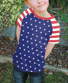 img 3 attached to BesserBay Toddler National Sleeve Raglan Boys' Clothing - Tops, Tees & Shirts