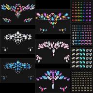 💎 chic style rhinestone face gems: 10 sheets of mermaid jewels, glitter stickers for eyes, face, body. crystal tears gem stones temporary tattoos - ideal for festival parties. logo