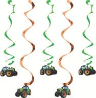🚜 multicolor tractor time hanging decorations - pack of 5 by creative converting logo