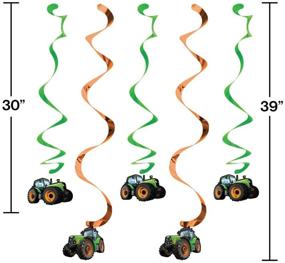 img 2 attached to 🚜 Multicolor Tractor Time Hanging Decorations - Pack of 5 by Creative Converting