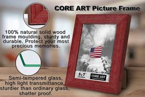 img 2 attached to Stylish and Versatile: CORE ART 5x7 Rustic Red Picture Frame Set of 2 - Showcase Your Photos with High Definition Glass, Wall/Tabletop Display