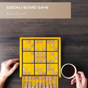  BOHS Wooden Sudoku Board Game with Drawer - with Book of 100  Sudoku Puzzles for Adults - Brain Teaser Desktop Toys : Toys & Games