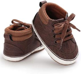 img 2 attached to 👟 Premium BENHERO Toddler High Top Sneakers: Stylish Newborn Boys' Shoes for Active Feet