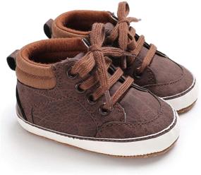 img 1 attached to 👟 Premium BENHERO Toddler High Top Sneakers: Stylish Newborn Boys' Shoes for Active Feet