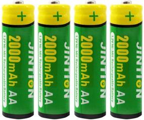 img 2 attached to 🔋 JINTION Rechargeable AA Batteries 4 Pack 2000mAh NiMh 1.2V - High Capacity, Pre-Charged, Ideal for Remote Control, Alarm Clock, Camera, Toothbrush, Toys