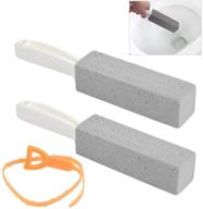 🧼 foccts pumice cleaning stone with handle - toilet bowl ring remover, hard water stain remover, bbq grills cleaner - kitchen/bath/pool/spa/home cleaning - pack of 3 logo