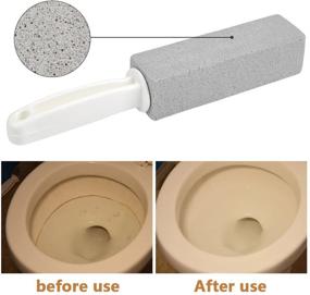 img 1 attached to 🧼 FOCCTS Pumice Cleaning Stone with Handle - Toilet Bowl Ring Remover, Hard Water Stain Remover, BBQ Grills Cleaner - Kitchen/Bath/Pool/Spa/Home Cleaning - Pack of 3