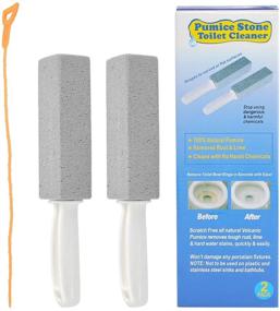 img 2 attached to 🧼 FOCCTS Pumice Cleaning Stone with Handle - Toilet Bowl Ring Remover, Hard Water Stain Remover, BBQ Grills Cleaner - Kitchen/Bath/Pool/Spa/Home Cleaning - Pack of 3