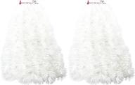 🎉 2 packs white super duper thick tinsel garland: 50 ft total, double the fun! logo