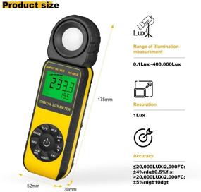 img 2 attached to 🌱 AP-881E Lux Meter - Light Meter for Plants with 3999 Lux Display (1-300,000Lux Range), Lux/Fc Unit, MAX/MIN, Back Light, Data Hold, Data Storage