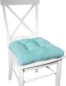 img 3 attached to 🪑 Arlee - Tyler Chair Pad Seat Cushion: Memory Foam, Non-Skid Backing, Durable Fabric, Superior Comfort & Softness - Set of 2, Blue - 15.5 x 15.5 Inches