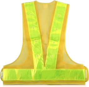 img 2 attached to 🔆 kwmobile LED Light Safety Vest - High Visibility Waistcoat with Reflective Stripes and Night Traffic Warning Reflector Clothing