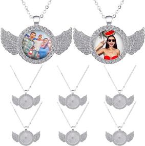 img 4 attached to Sublimation Necklaces Picture Pendant Silver