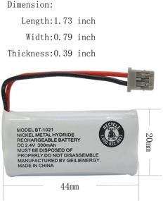 img 2 attached to 🔋 GEILIENERGY 2.4V 300mAh BT-1021 BBTG0798001 Cordless Phone Battery - Compatible with Uniden BT1021 BT-1025 BT-1008 BT-1016 Empire CPH-515B Cordless Phone - 2-Pack
