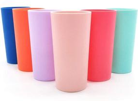 img 4 attached to 🥤 Unbreakable Multicolor Plastic Drinking Tumbler - 26 Ounce