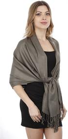 img 1 attached to 🧣 Gilbin Luxurious Pashmina Lavender Women's Accessory with Colored Highlights