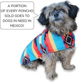 img 2 attached to 🐶 Stylish Southwestern Dog Poncho: Perfect Fit for Teacup, XXS, X-Small and Small Breeds - Chic Chihuahua Clothes and Yorkie Jacket - Mexican Dog Costume and Coat