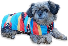 img 1 attached to 🐶 Stylish Southwestern Dog Poncho: Perfect Fit for Teacup, XXS, X-Small and Small Breeds - Chic Chihuahua Clothes and Yorkie Jacket - Mexican Dog Costume and Coat