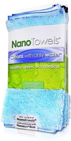 img 4 attached to 🌊 Nano Towels - The Ultimate Eco-Friendly Cleaning Solution: Revolutionary Fabric Cleans Any Surface Using Water Only, No More Paper Towels or Harmful Chemicals! 4-Pack (8x8", Seashore Teal)