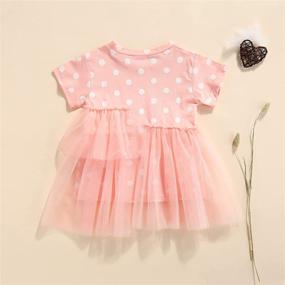 img 2 attached to 👗 Toddler Baby Girl Party Dresses Set with Long Sleeve Pumpkin Striped Animal Tulle Tutu Dress Skirts, Including Headband Outfit