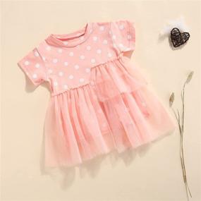 img 3 attached to 👗 Toddler Baby Girl Party Dresses Set with Long Sleeve Pumpkin Striped Animal Tulle Tutu Dress Skirts, Including Headband Outfit