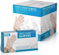 vinyl gloves case: strong 4 mil, latex free & powder free - 10 boxes, 1000 gloves logo