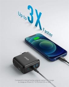 img 3 attached to 🔌 Адаптер Anker 40W с 2 портами PIQ 3.0 USB-C для iPhone, зарядное устройство PowerPort III Duo Type C с быстрой зарядкой и технологией Power Delivery для iPhone 13/13 Mini/13 Pro/13 Pro Max/12/11, Galaxy, Pixel, iPad/iPad Mini и др.