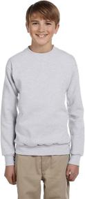 img 1 attached to Hanes ComfortBlend EcoSmart Crewneck Sweatshirt_Light Boys' Clothing : Active