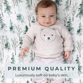 img 3 attached to Pobi Baby - 2 Pack Premium Changing Pad Cover - Ultra-Soft Cotton Blend, Stylish Animal Woodland Print, Safe & Snug for Baby (Magical)