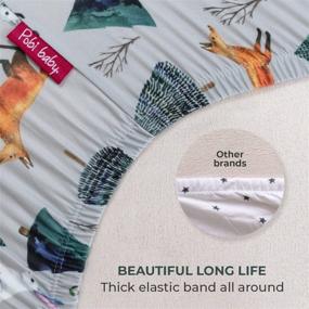 img 1 attached to Pobi Baby - 2 Pack Premium Changing Pad Cover - Ultra-Soft Cotton Blend, Stylish Animal Woodland Print, Safe & Snug for Baby (Magical)