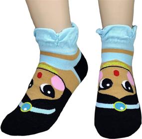 img 2 attached to 👑 JJMax Girls Princess Series Character Socks: Elsa, Anna, Ariel, Snow White, Jasmine" - Enhanced and SEO-optimized product title: "Princess Character Socks for Girls: Elsa, Anna, Ariel, Snow White, Jasmine by JJMax