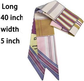 img 2 attached to 🎀 Premium Neckerchief Handle Ribbon: Stylish Women's Accessories for Scarves & Wraps