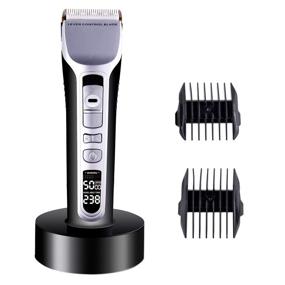 img 4 attached to 💇 Professional Cordless/Corded Hair Clippers for Men - Rechargeable Hair Trimmer Beard Haircut Kit with Charging Dock - No Oil Bottle Included (Black)
