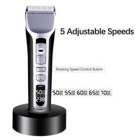 img 2 attached to 💇 Professional Cordless/Corded Hair Clippers for Men - Rechargeable Hair Trimmer Beard Haircut Kit with Charging Dock - No Oil Bottle Included (Black)