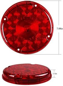 img 2 attached to Waterproof LED Trailer Stop Lights with Brake/Parking Function and Waterproof Connector for Truck Trailer RV UTE UTV - WildAuto 7''