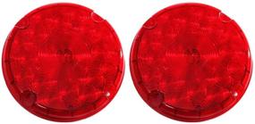 img 4 attached to Waterproof LED Trailer Stop Lights with Brake/Parking Function and Waterproof Connector for Truck Trailer RV UTE UTV - WildAuto 7''