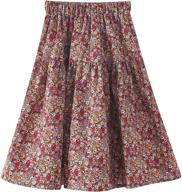 🌸 girls floral long skirt - a-line maxi skirts for toddler, kids, teens, adults logo